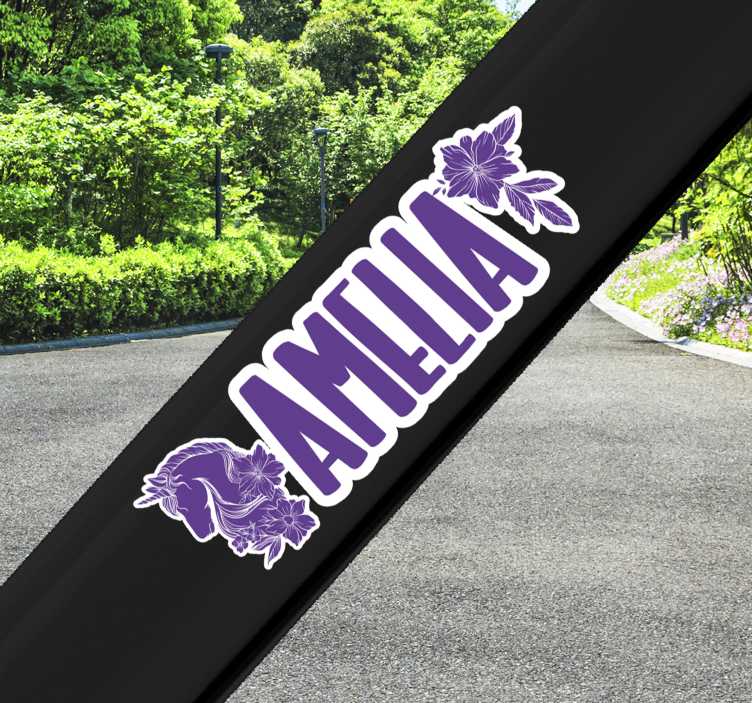 Custom purple unicorn bike sticker - TenStickers