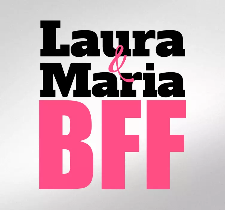 Customisable BFF Wal Sticker - TenStickers