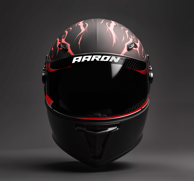 Customizable visor  text motorcycle decal - TenStickers