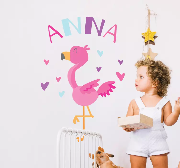 Customized flamingo design wall stickers for kids - TenStickers