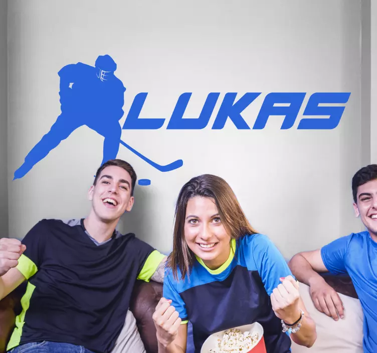 Customized Hockey Inspiration sports wall decal - TenStickers