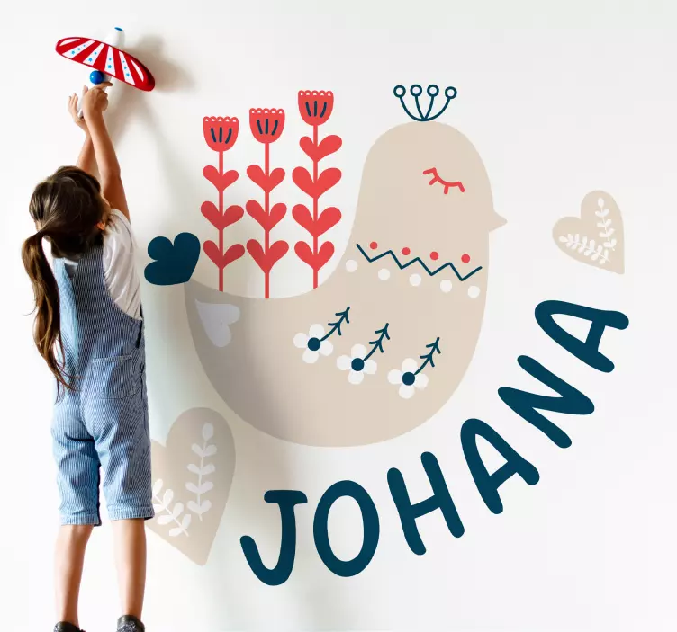 Customized playful bird wall stickers for kids - TenStickers