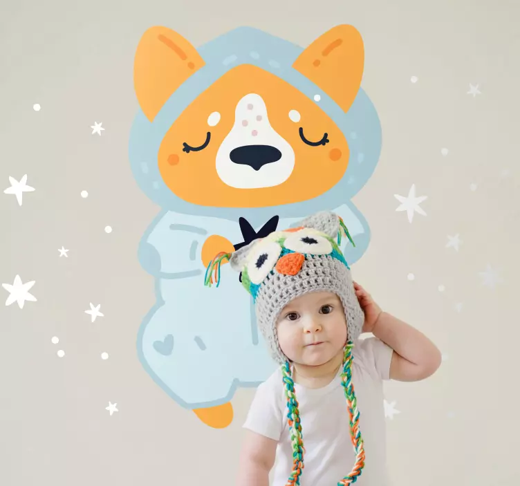 Cute Animal Character wall stickers for kids - TenStickers
