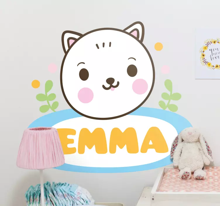 Cute Animal Face wall stickers for kids - TenStickers
