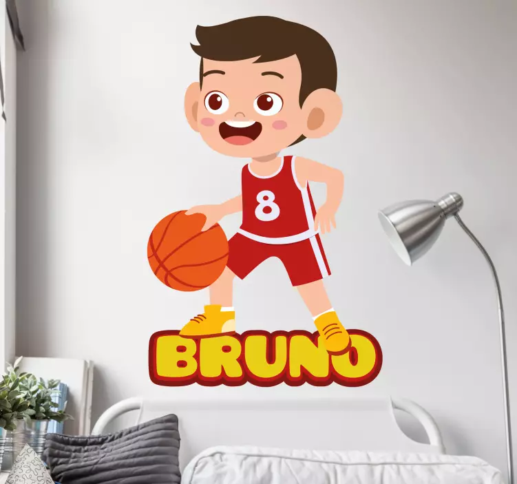Cute Basketball Player wall stickers for kids - TenStickers