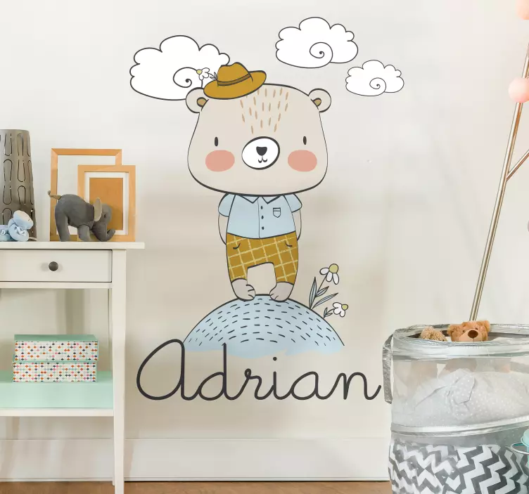 Cute Bear Character wall stickers for kids - TenStickers