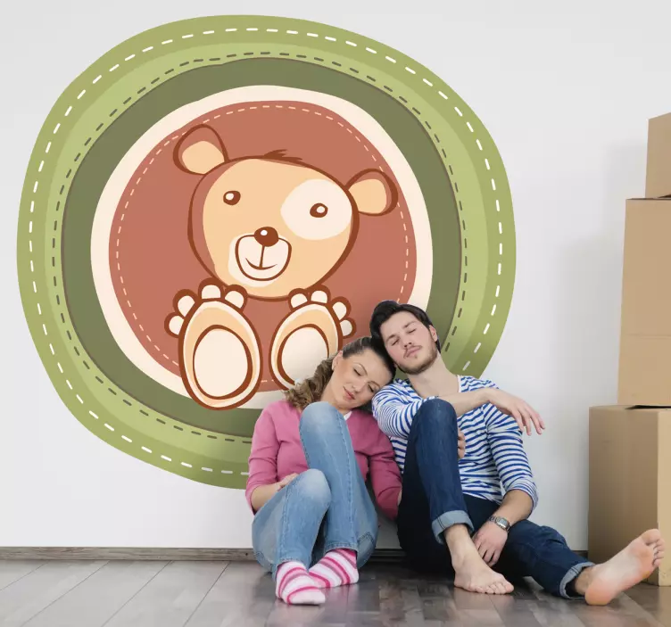 Cute Bear Illustration wall stickers for kids - TenStickers