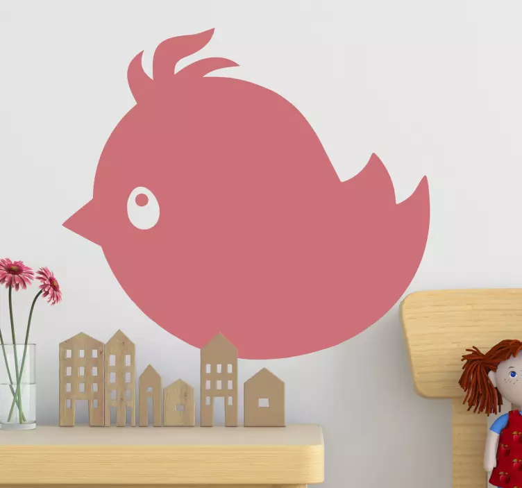 Cute bird shape bird wall decal - TenStickers