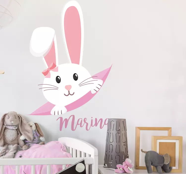 Nursery wall decal cute bunny design - TenStickers