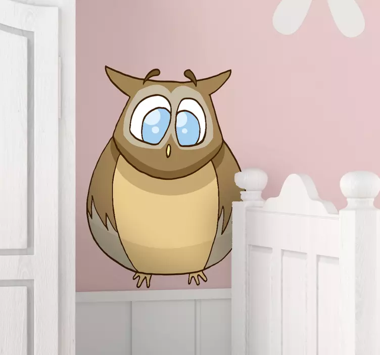 Cartoon owl bird wall decal - TenStickers