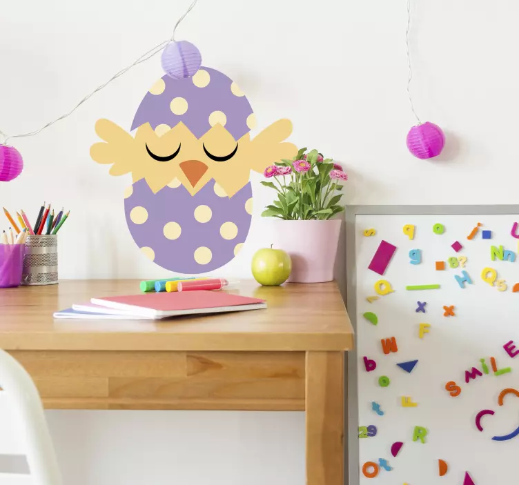 Cute Egg Bird pet wall sticker - TenStickers