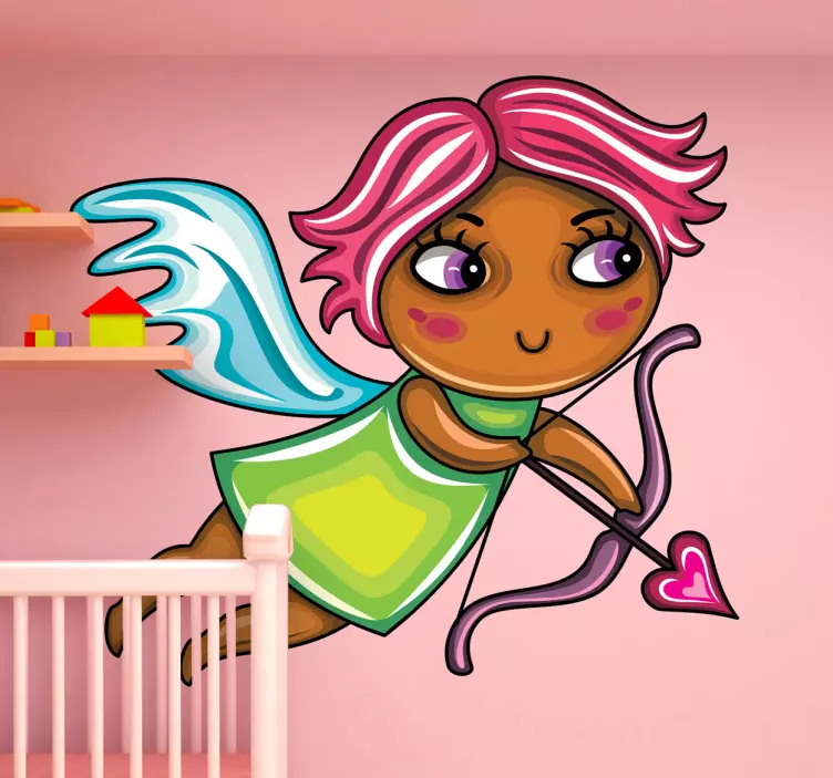 Cute Fairy Archer wall stickers for kids - TenStickers