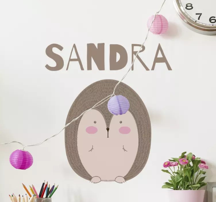 Cute Hedgehog Character pet wall sticker - TenStickers