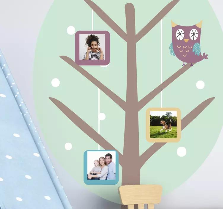 Cute Owl Tree wall stickers for kids - TenStickers