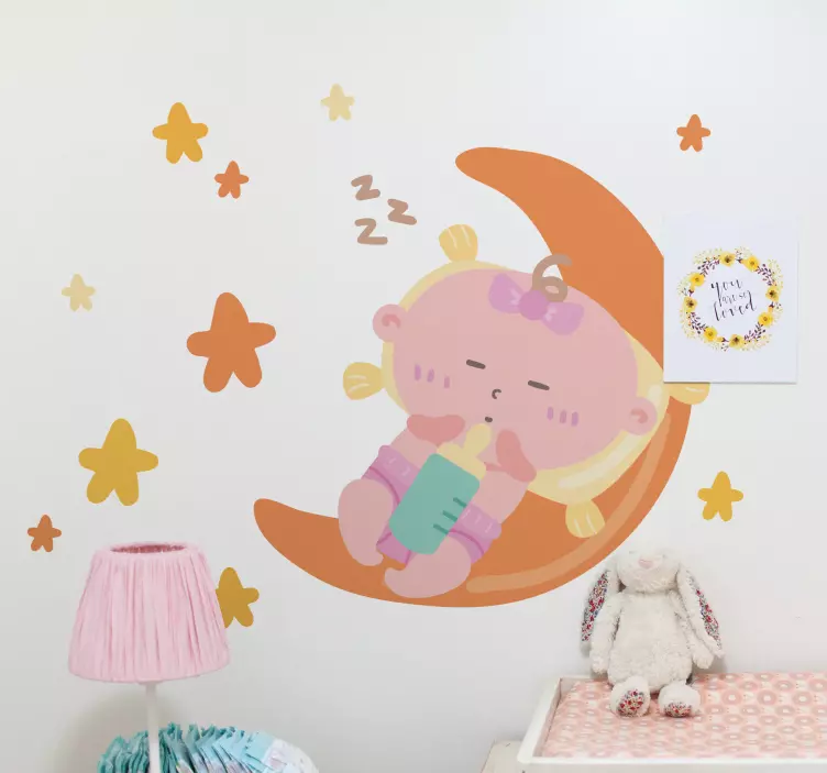 Cute Sleeping Baby wall stickers for kids - TenStickers