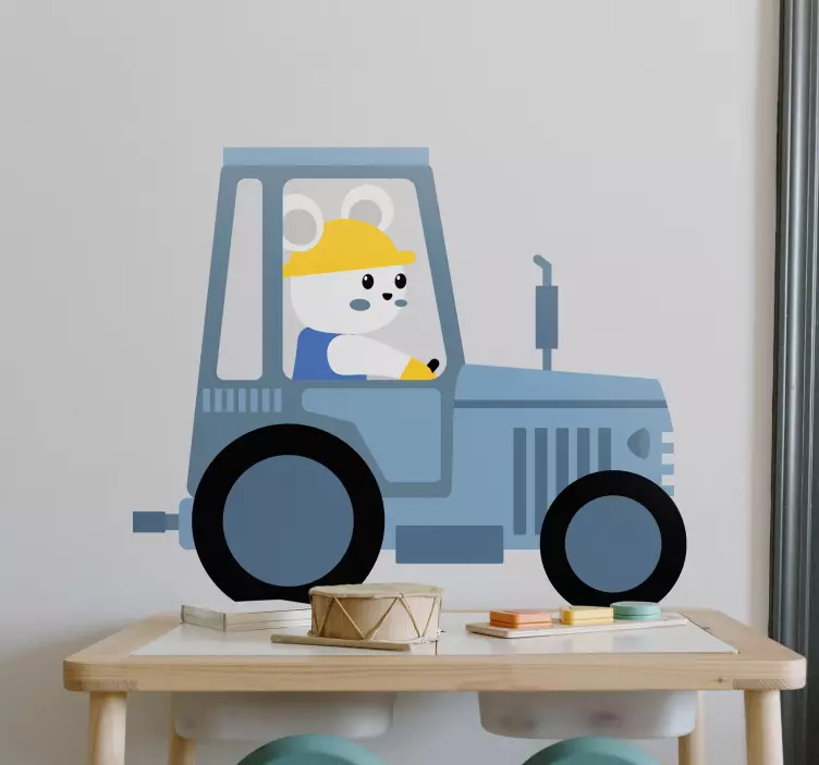 Cute tractor  stickers for kid - TenStickers