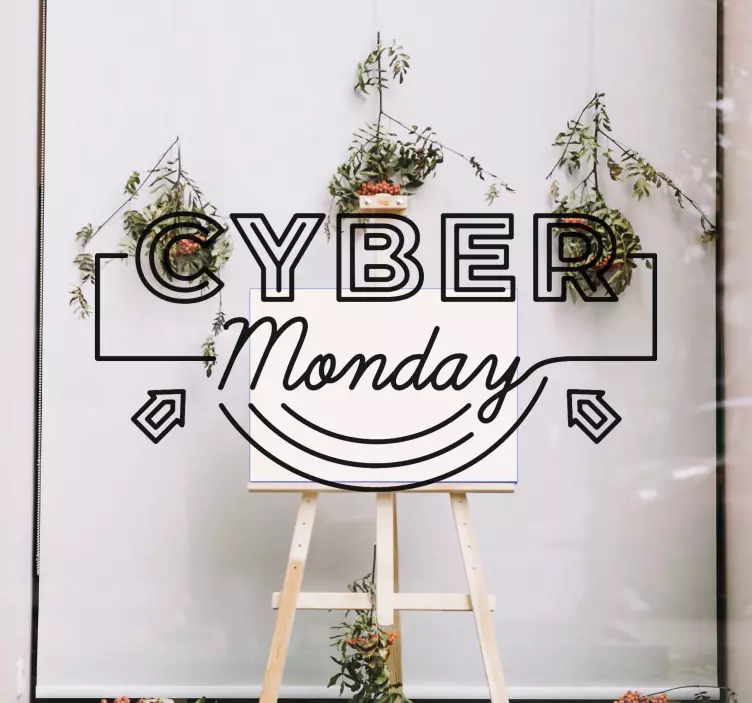 Cyber Monday Special window decal for business - TenStickers