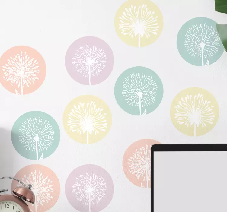 Dandelion stickers flower wall decal - TenStickers