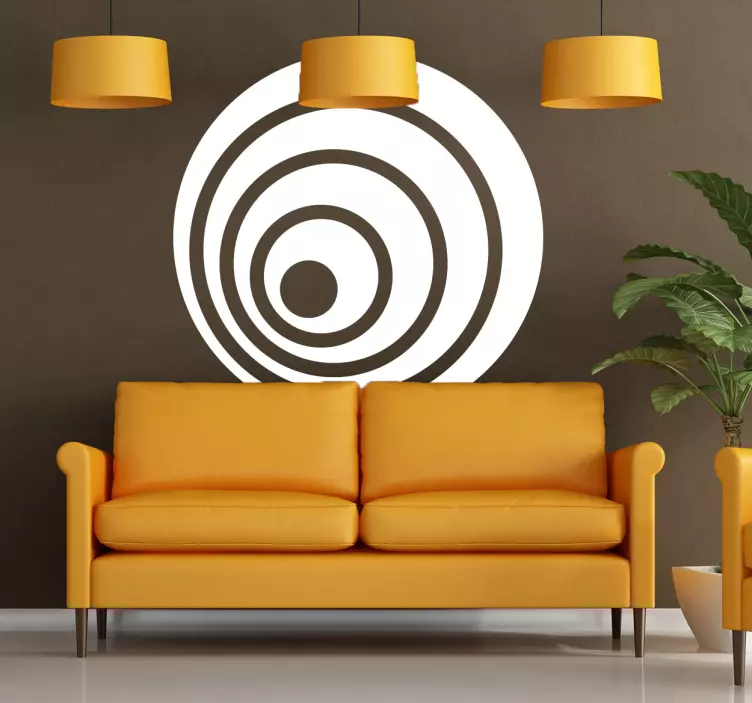Decorative Concentric Sticker - TenStickers