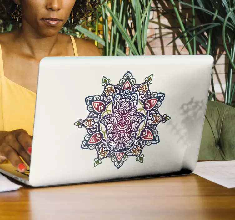 Decorative eye mandala laptop skin - TenStickers