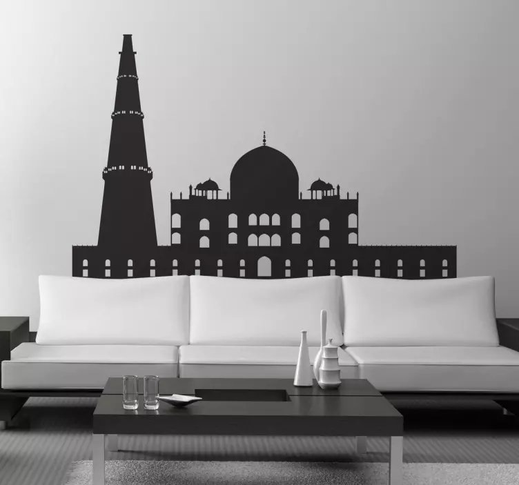 Delhi Skyline Sticker - TenStickers