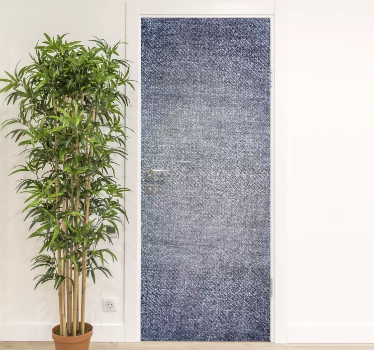 Denim Pattern Finish door sticker - TenStickers