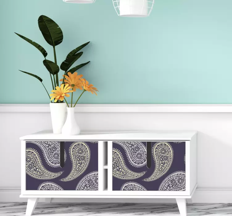 Detailed Paisley furniture sticker - TenStickers