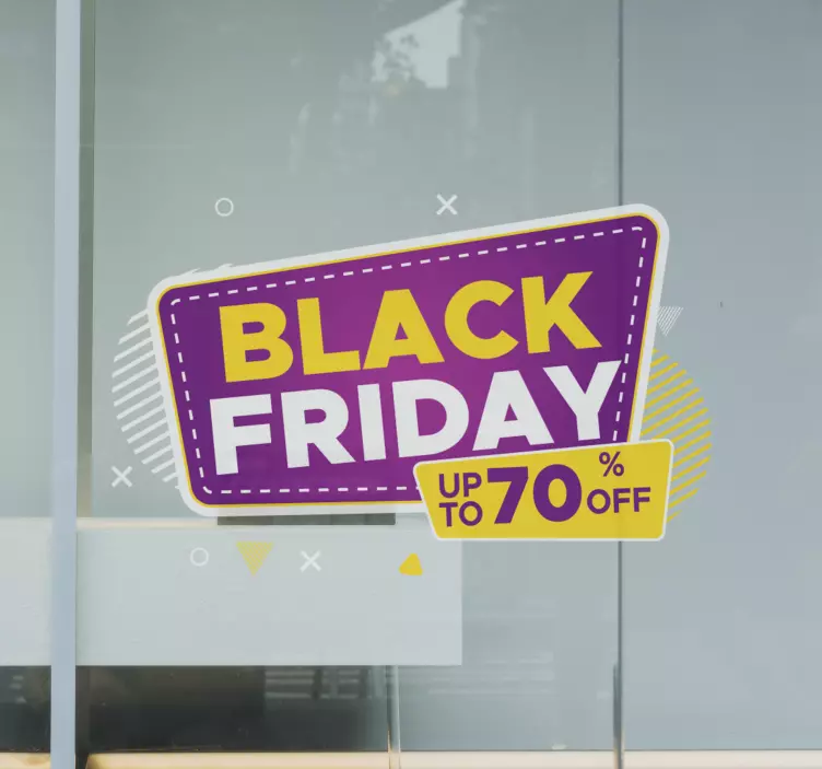 Discount Notification Black Friday sticker - TenStickers