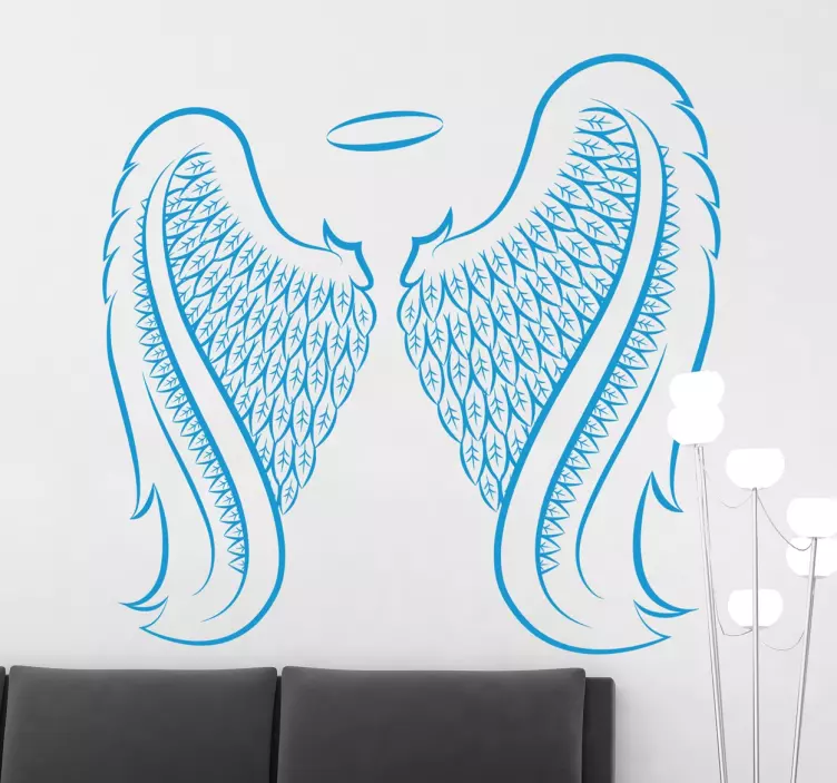Divine Angel Wings Wall Art Sticker - TenStickers