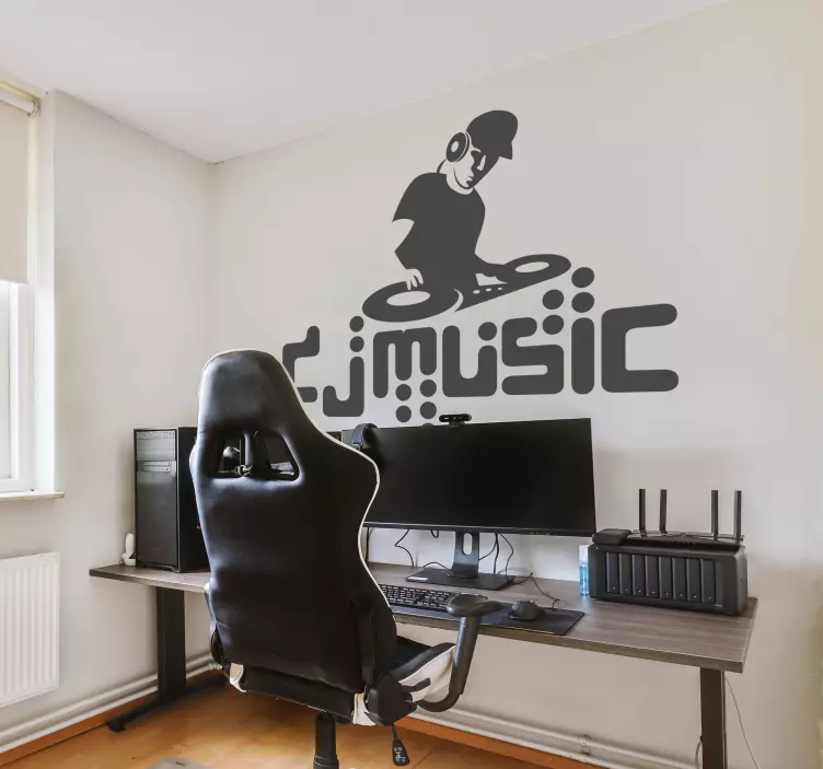 DJ Music Wall Sticker - TenStickers