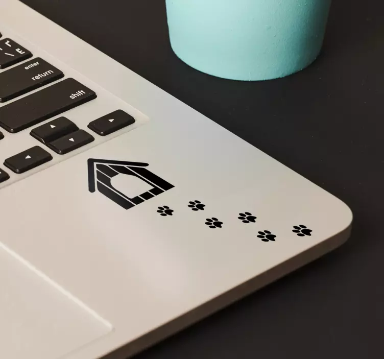 Dog Paw Prints Laptop Sticker - TenStickers