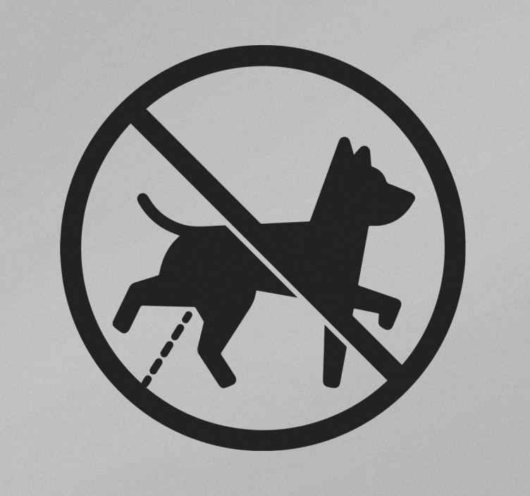 Dog no peeing warning vinyl sign - TenStickers