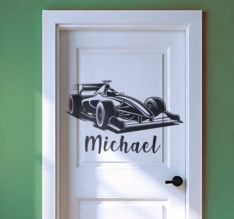 Door sticker custom car for kids room - TenStickers