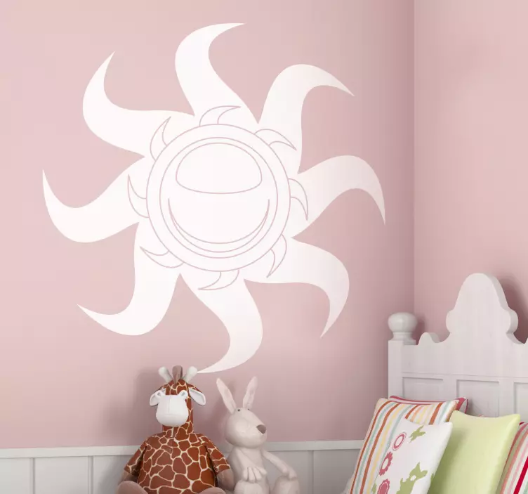 Double Spiral Sun Sticker - TenStickers