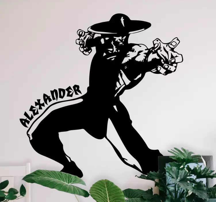 Dynamic Action Figure character sticker - TenStickers