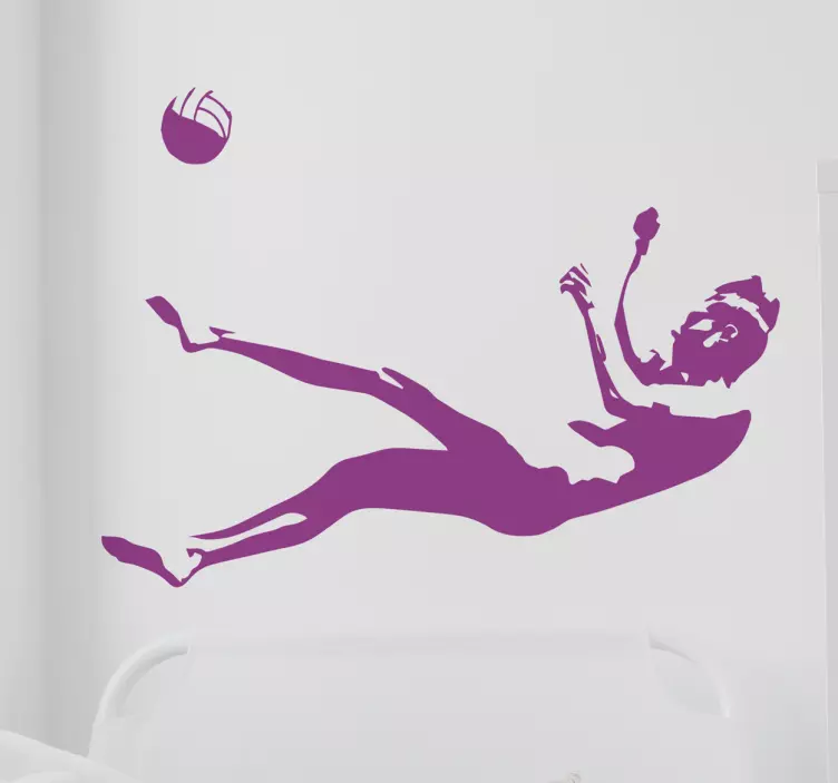 Dynamic Volleyball Action sports wall decal - TenStickers
