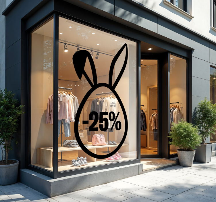 Easter day discount window decal for business - TenStickers