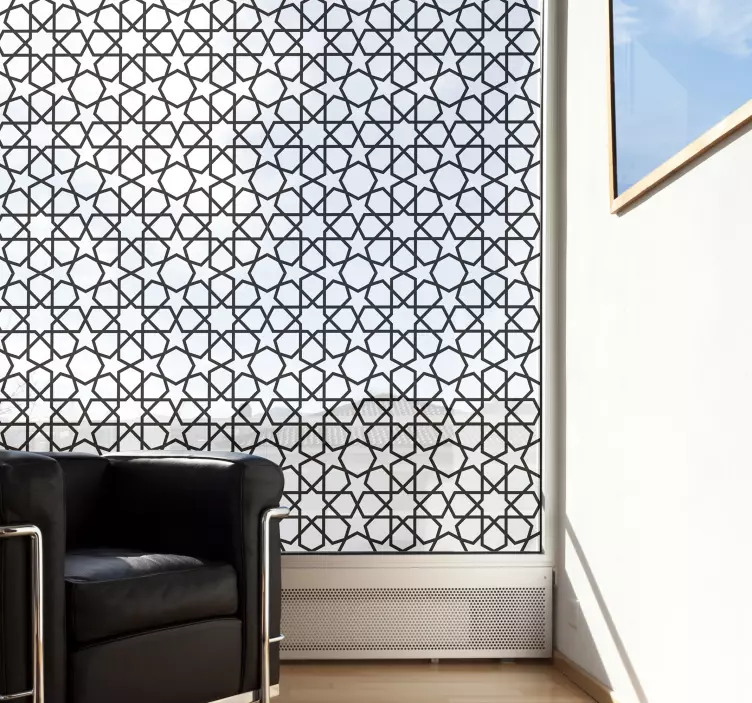 Eastern moucharabieh pattern window sticker - TenStickers