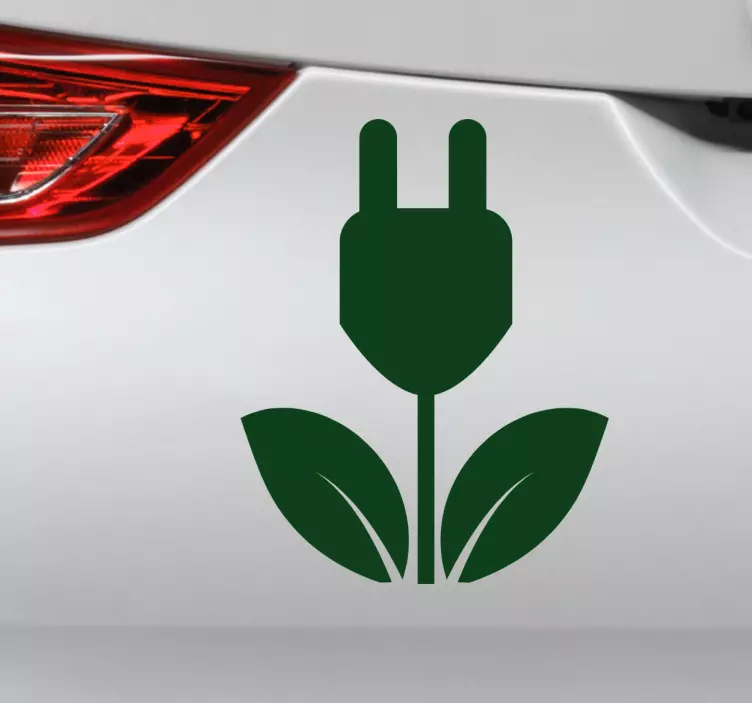 Electric and ecological icon car sticker - TenStickers