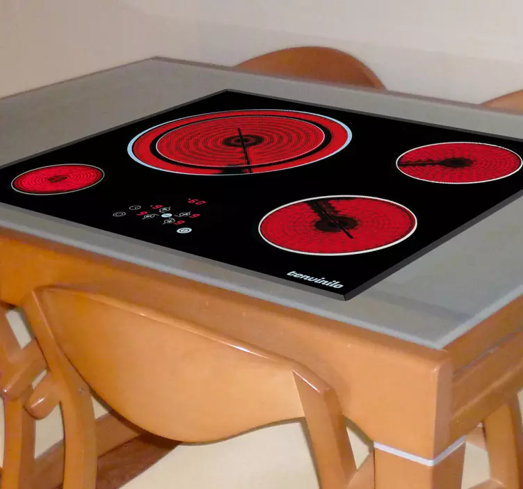 Electric Hot Hob Table Sticker - TenStickers