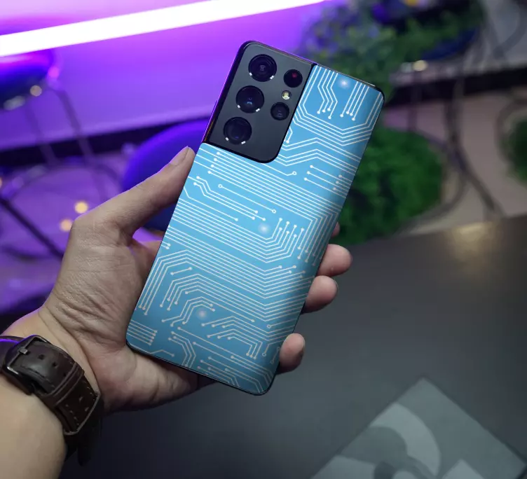 Electronic system pattern Samsung sticker - TenStickers