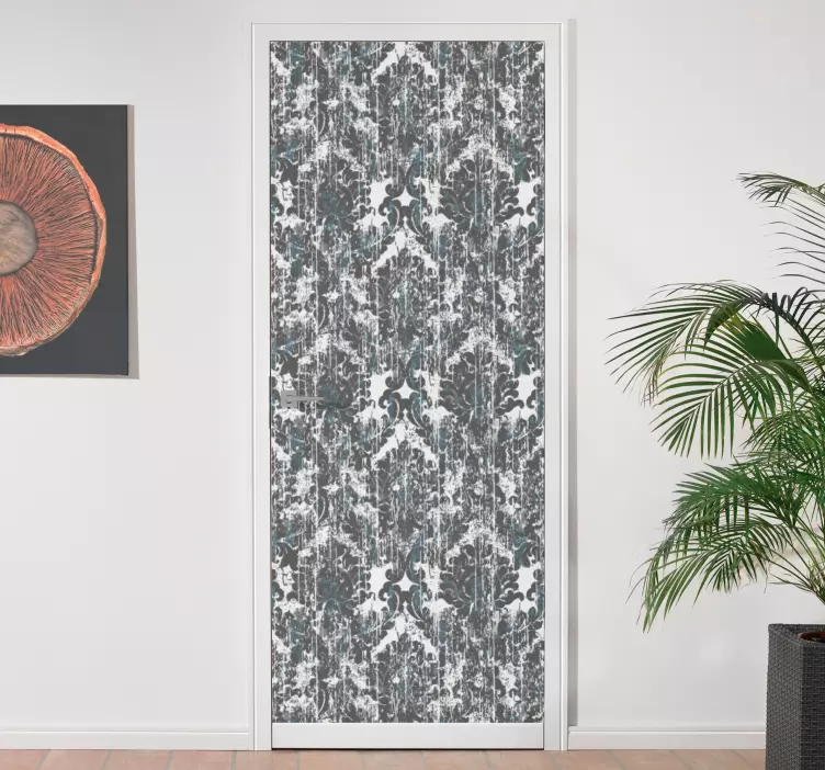 Elegant Floral Composition door sticker - TenStickers