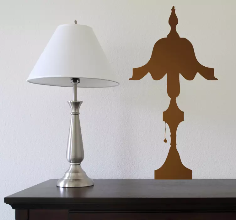 Elegant Lamp Silhouette decoration wall sticker - TenStickers