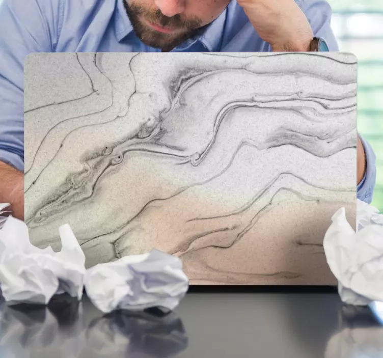 Elegant marble texture laptop skin - TenStickers
