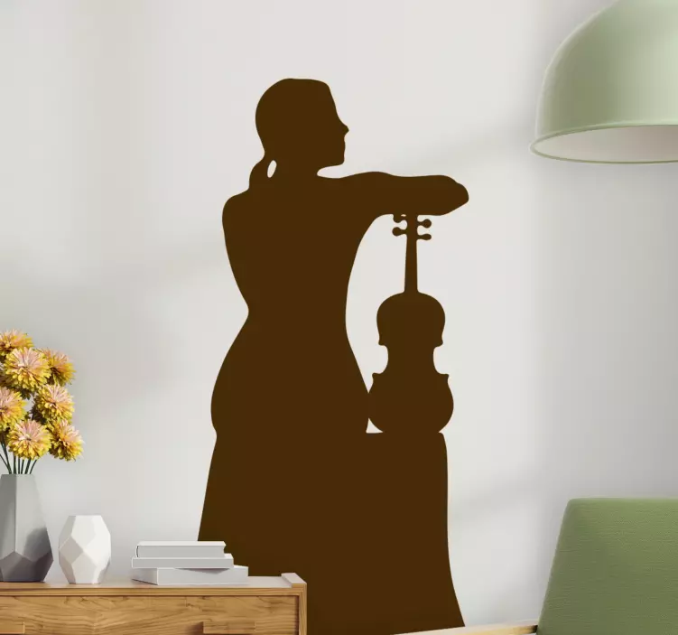 Elegant Musician Silhouette musical wall sticker - TenStickers