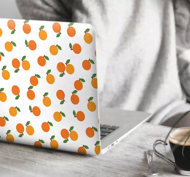 Elegant oranges laptop skins decal - TenStickers