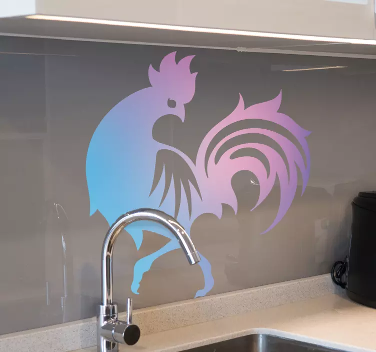 Elegant Rooster Silhouette farm animal wall decal - TenStickers