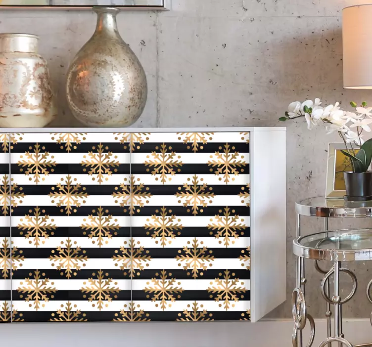 Elegant Snowflake Pattern holiday sticker - TenStickers