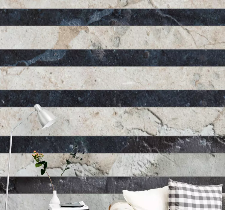 Elegant textured pattern wall decal for bedroom - TenStickers