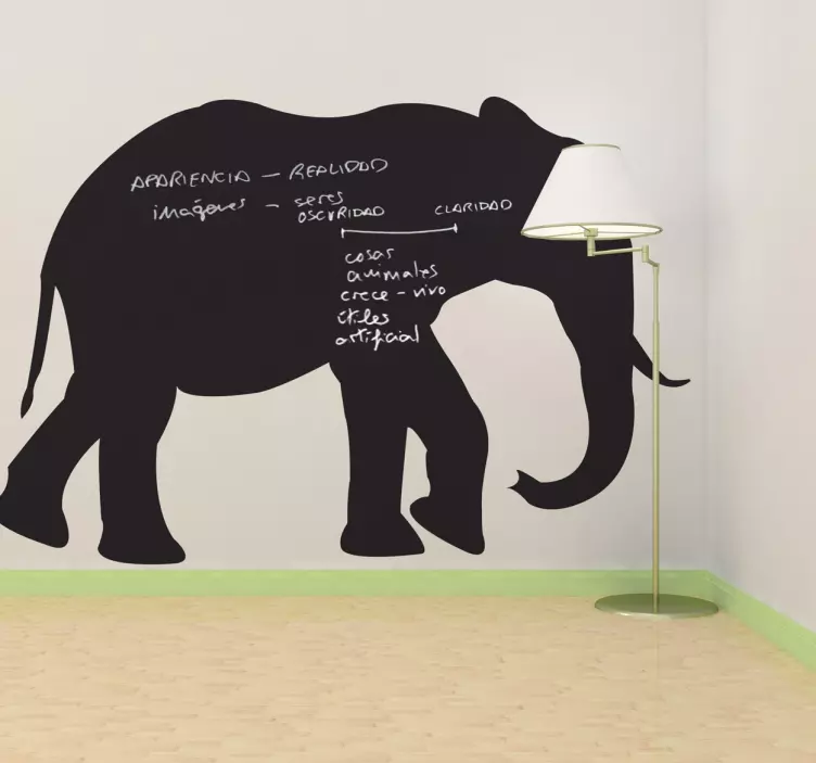 Elephant Chalkboard Wall Sticker - TenStickers